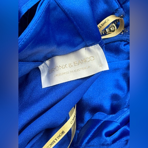 🆕 BRONX & BANCO 🧿 NWOT Aurora Cobalt Blue Gown, Sz M / US 6 - Picture 15 of 17